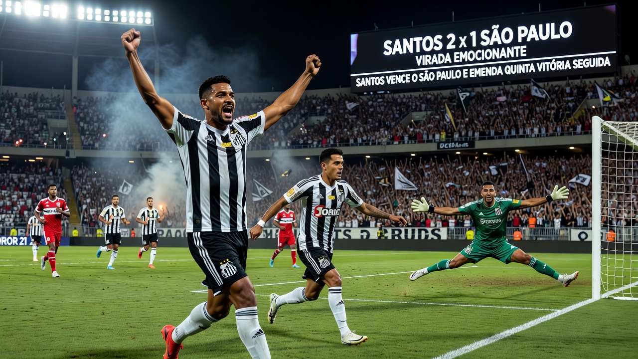Santos Vence o São Paulo e Emenda Quinta Vitória Seguida